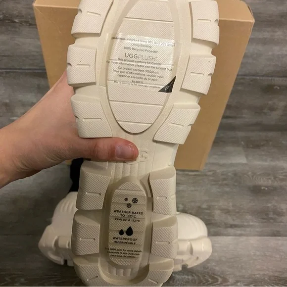 UGG | Adiroam Hiker Boot In Black and White NEW - Picture 9 of 13